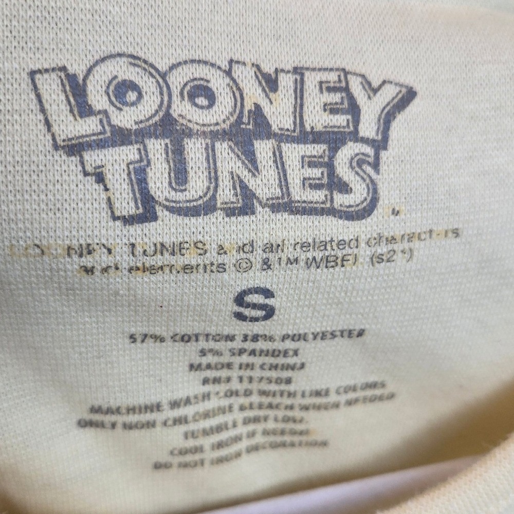 Tweety Bird Crop Tank Top Small Looney Tunes Yellow Y2K Streetwear Kidcore - Picture 3 of 3
